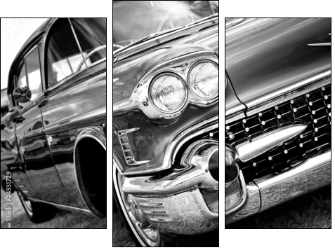 Classic Automobile - Three-piece canvas, Triptych