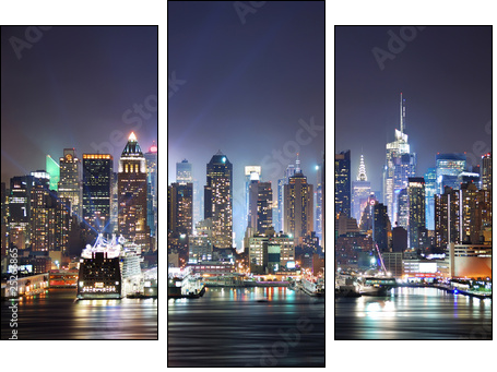 New York City Times Square - Three-piece canvas, Triptych