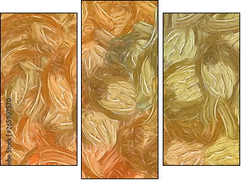 Abstract impressionism painting in Vincent Van Gogh style imitation. Art design background pattern for artistic creative printing production. Wall poster or canvas print template for interior decor. - Three-piece canvas, Triptych