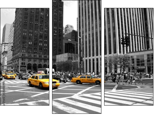NYC Taxi - Three-piece canvas, Triptych