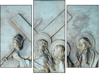 Station of the Cross #4 - Three-piece canvas, Triptych