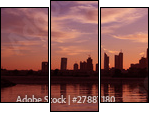 Cityscape Dubai, Sunset - Three-piece canvas, Triptych