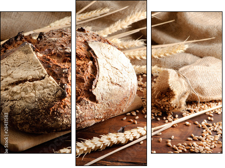 Traditional bread - Three-piece canvas, Triptych