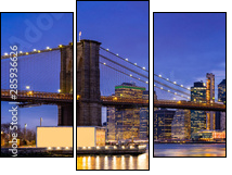 Brooklyn bridge New York - Three-piece canvas, Triptych