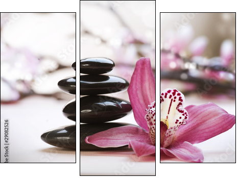 Spa Stones - Three-piece canvas, Triptych