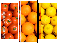 fruit rainbow - Three-piece canvas, Triptych