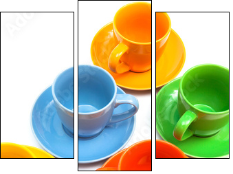 coffee cups - Three-piece canvas, Triptych