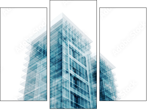 Contemporary architecture - Three-piece canvas, Triptych