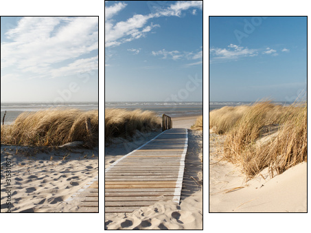 Nordsee Strand auf Langeoog - Three-piece canvas, Triptych