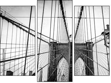 brooklyn bridge in new york - Three-piece canvas, Triptych