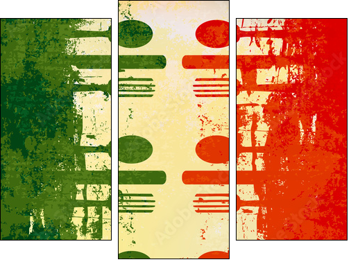 Italian Menu Vector Template - Three-piece canvas, Triptych