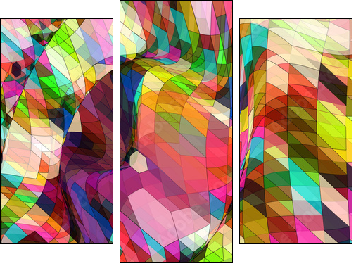 Abstract Background Vector - Three-piece canvas, Triptych