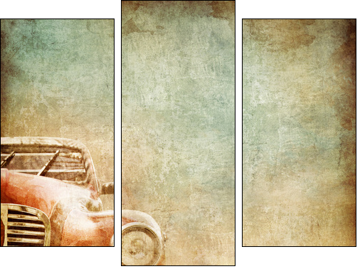 Old Car - Three-piece canvas, Triptych