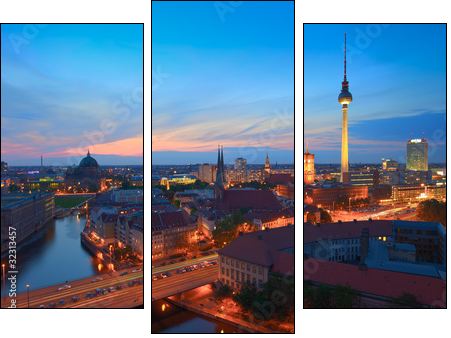 Berlin - Three-piece canvas, Triptych