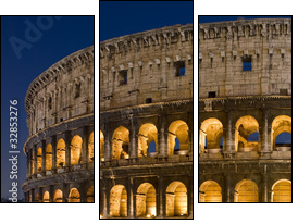 Colosseo notturno, Roma - Three-piece canvas, Triptych