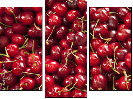 Cherries - Three-piece canvas, Triptych