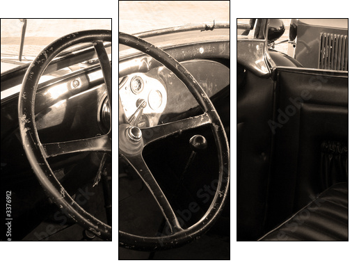 vintage car interior - Three-piece canvas, Triptych