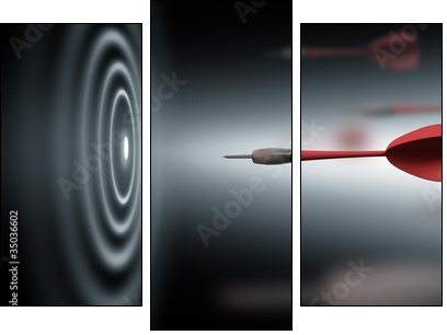 bullseye - Three-piece canvas, Triptych