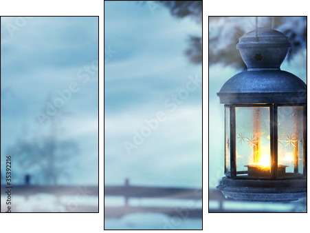 Winterlicht - Three-piece canvas, Triptych