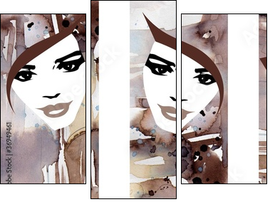 trzy portrety kobiet - Three-piece canvas, Triptych