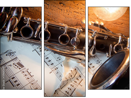 clarinetto con spartito - Three-piece canvas, Triptych