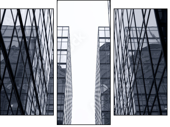 Glass Office Skyscrapers, Hong Kong - Three-piece canvas, Triptych