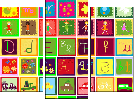 abstract design - Three-piece canvas, Triptych