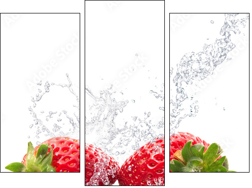 fragole splash - Three-piece canvas, Triptych