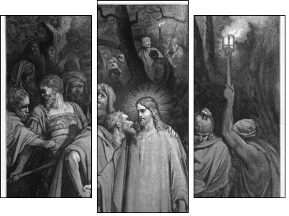 The Kiss of Judas - Three-piece canvas, Triptych