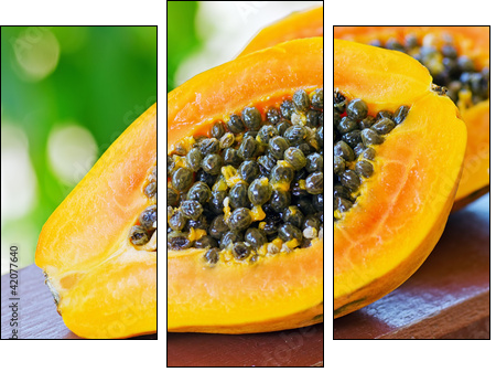 papaya - Three-piece canvas, Triptych