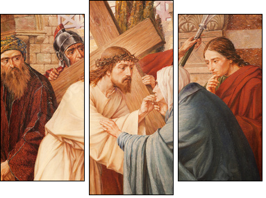 Gent - Jesus and Mary on the cross way -  st. Peter s church - Three-piece canvas, Triptych