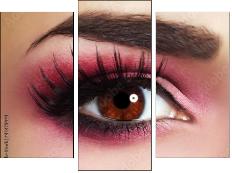Red Eye Makeup - Three-piece canvas, Triptych