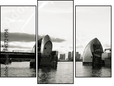 Thames barrier - Three-piece canvas, Triptych