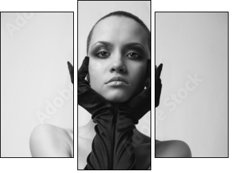 Nude elegant girl. - Three-piece canvas, Triptych