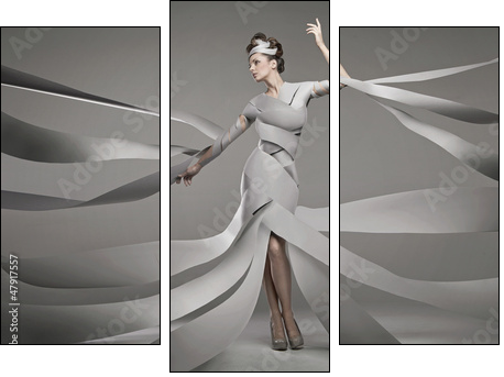 Fashion photo of a sexy woman - Three-piece canvas, Triptych