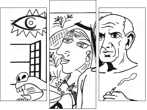 ピカソ - Three-piece canvas, Triptych