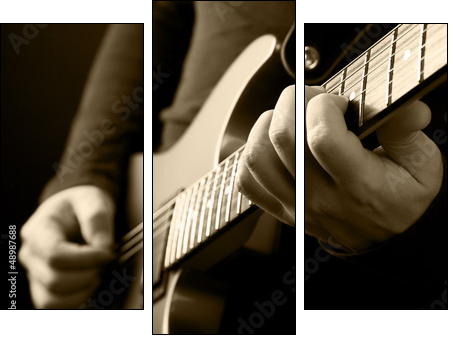 guitarist hands - Three-piece canvas, Triptych