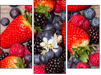 Berries - Three-piece canvas, Triptych
