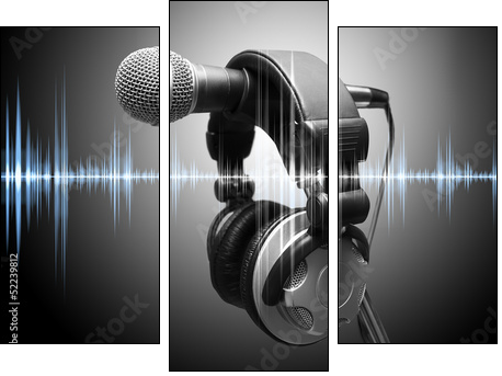 concepto de musica y grabacion en estudio - Three-piece canvas, Triptych
