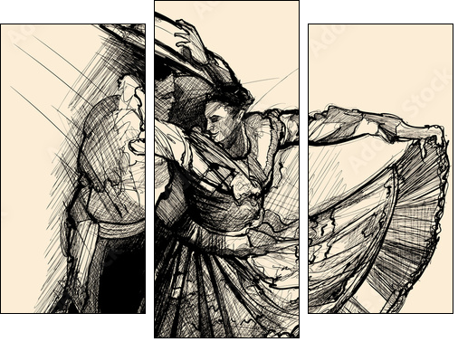 latino dance - Three-piece canvas, Triptych