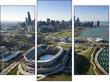 Chicago, Illinois. - Three-piece canvas, Triptych