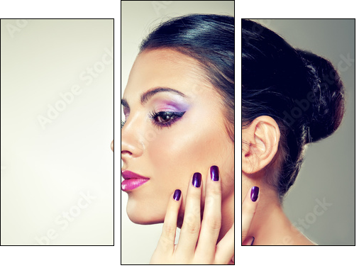 Beauty Portrait - Three-piece canvas, Triptych