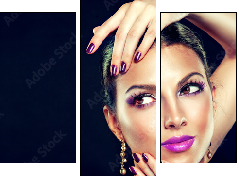 Beauty Portrait - Three-piece canvas, Triptych