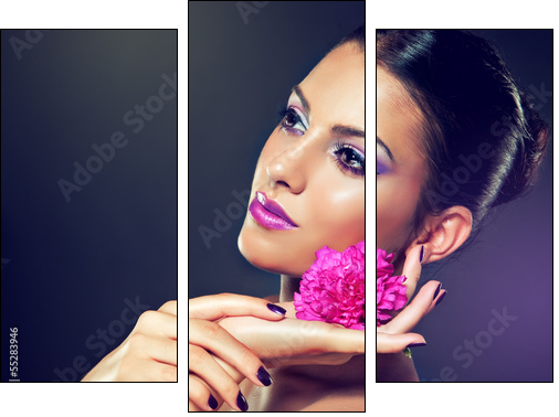Beauty Portrait - Three-piece canvas, Triptych
