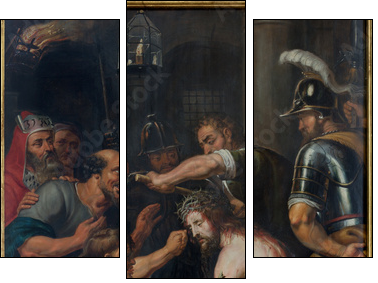 Antwerp - The Torture of Jesus by  Antoon de Bruyn - Three-piece canvas, Triptych