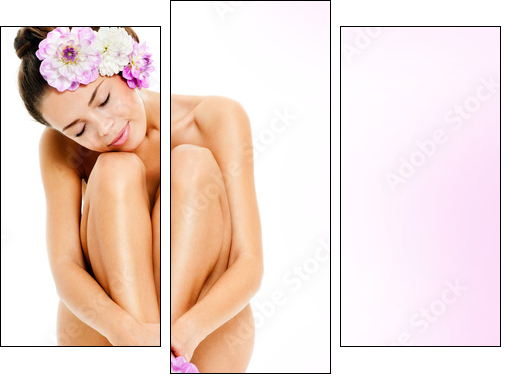 beautiful female figure. perfect skin. - Three-piece canvas, Triptych