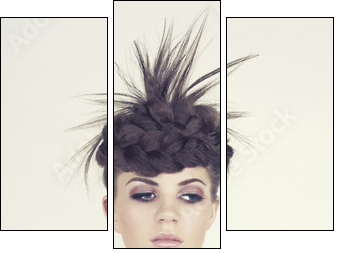 Beautiful woman - Three-piece canvas, Triptych
