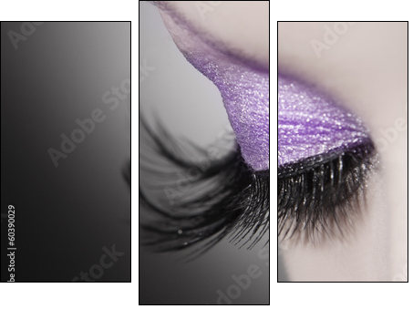 Beautiful woman eye close up - Three-piece canvas, Triptych