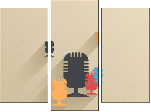 Vector creative flat ui icon background. Eps 10 - Three-piece canvas, Triptych