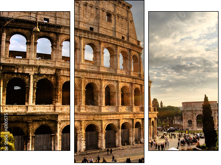Roma, Colosseo - Three-piece canvas, Triptych